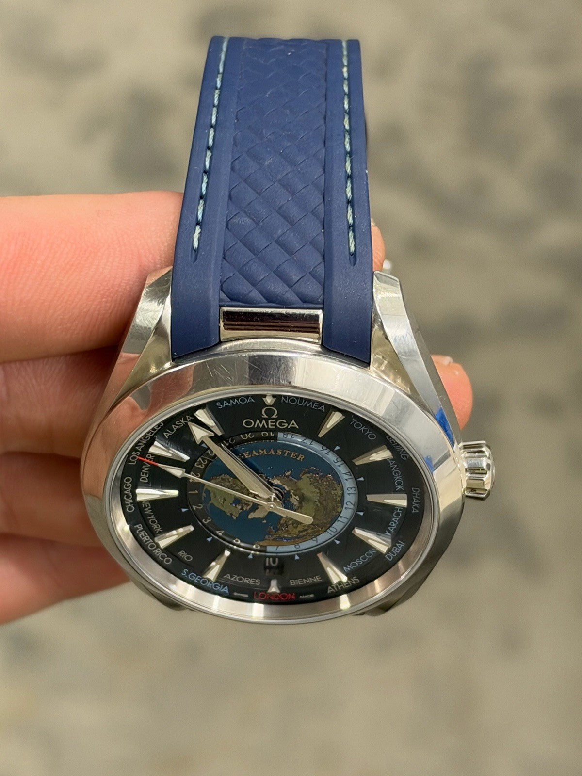 2025 Omega Seamaster Aqua Terra Worldtimer Blue Dial Watch 220.12.43.22.03.001