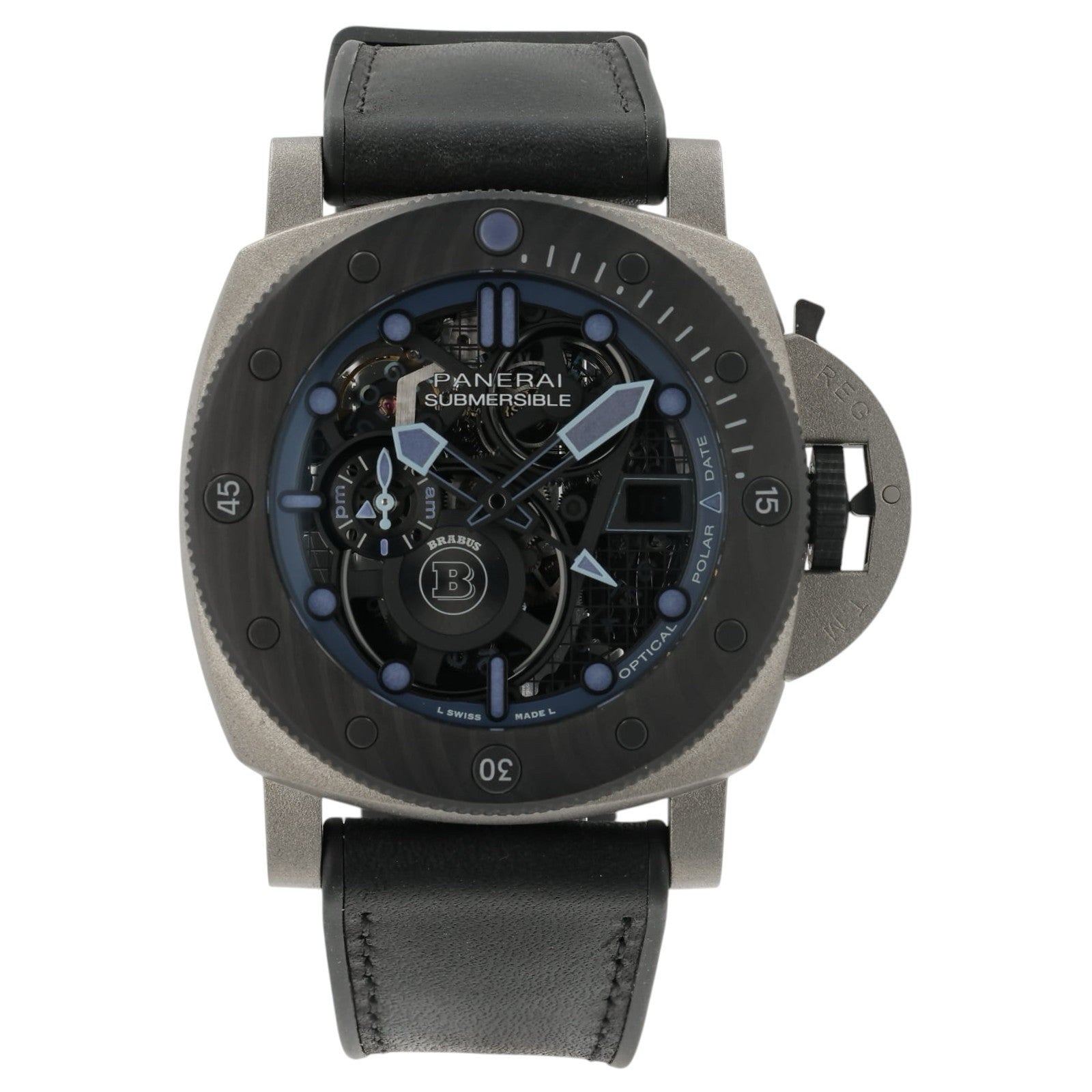 Panerai Submersible Brabus Skeleton Dial Steel 47mm Automatic Watch PAM01241