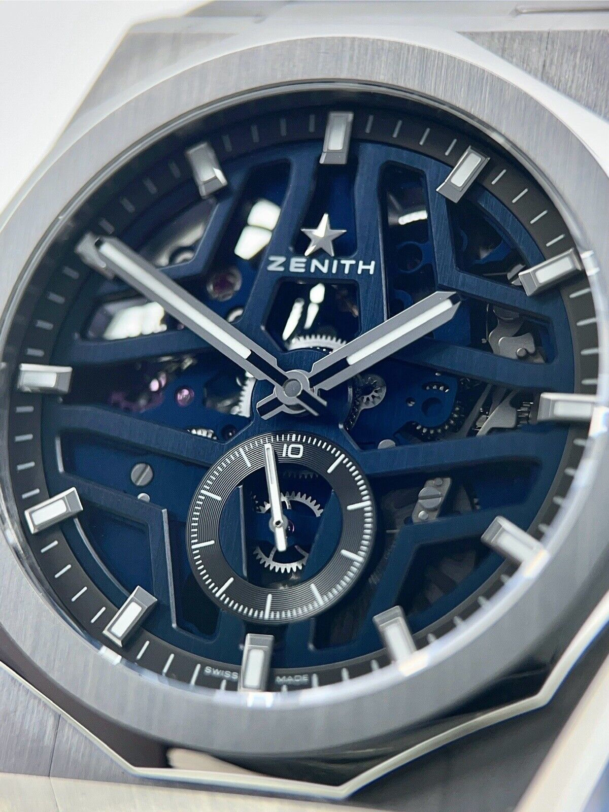 Zenith Defy Skyline Steel Blue Skeleton 41mm Automatic Men’s Watch 03.9300.3620