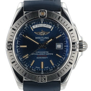 Breitling Galactic Day-Date Blue Dial Stainless Steel 44mm Automatic Mens A45320