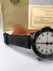 Vintage HEUER Turler STOP WATCH Game Master ~ Left Handed Model ~ Box And Papers