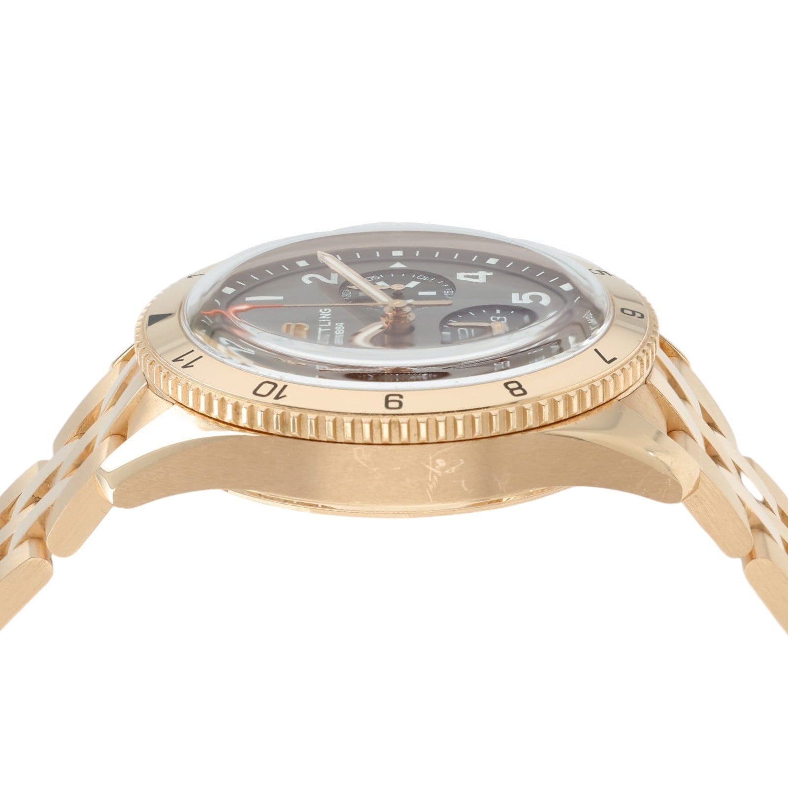 Breitling Classic Chronograph Gray Dial 18k Rose Gold 42mm Automatic Mens R23380