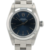Rolex Ladies OP Blue Dial Stainless Steel 25mm Automatic Womens Watch 76080