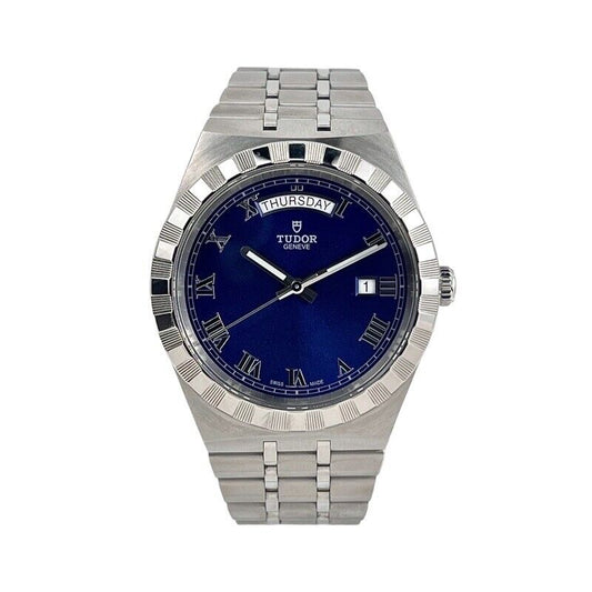 TUDOR Royal 28600 Day Date Blue Dial Stainless Steel Automatic Men's Watch B/P
