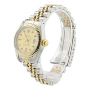 Rolex Lady Datejust Gold & Steel Champagne Dial 26mm Automatic Womens 69173