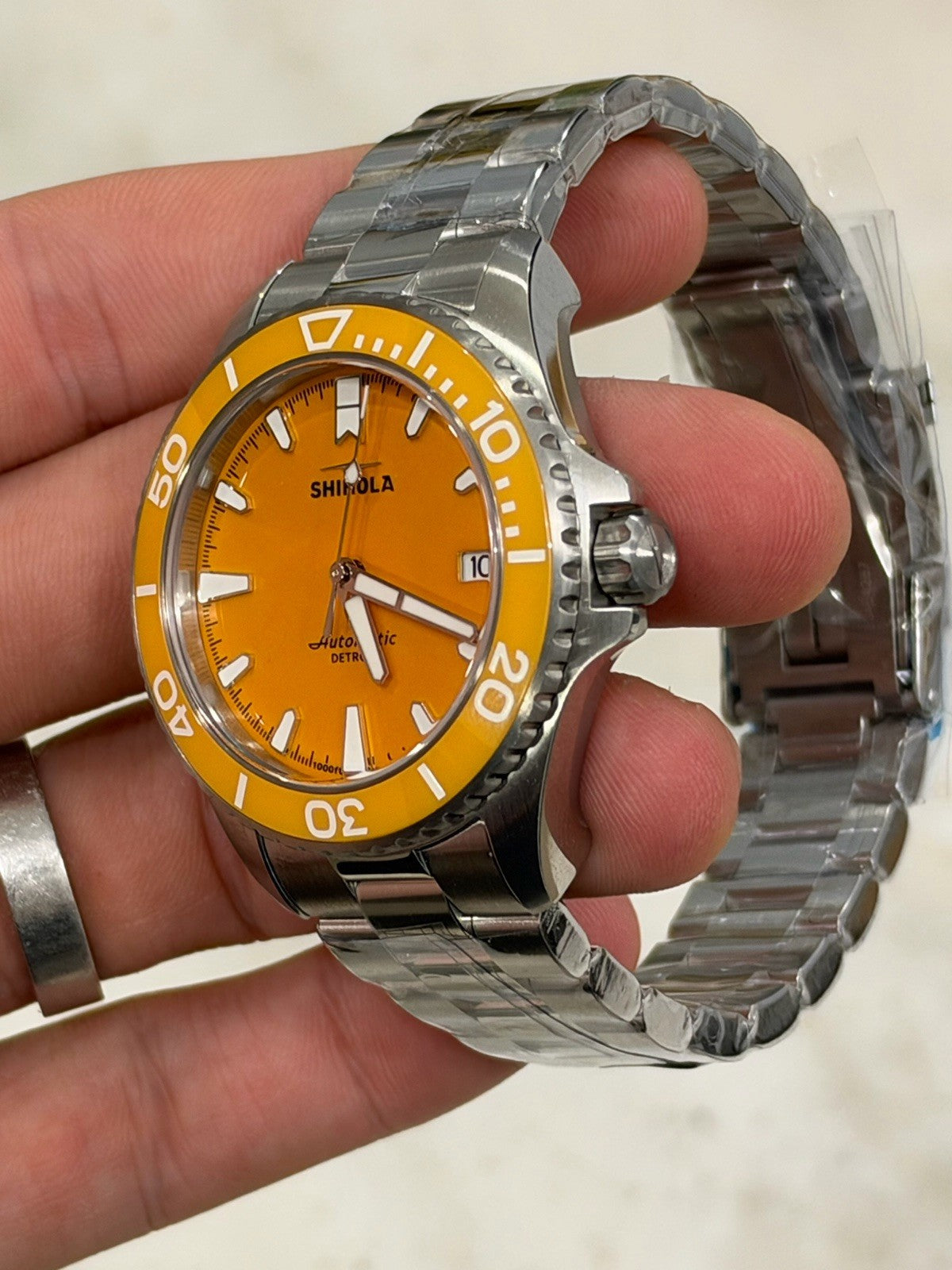 Shinola Monster Lake Huron 39mm Orange Dial Automatic Watch S0120484242