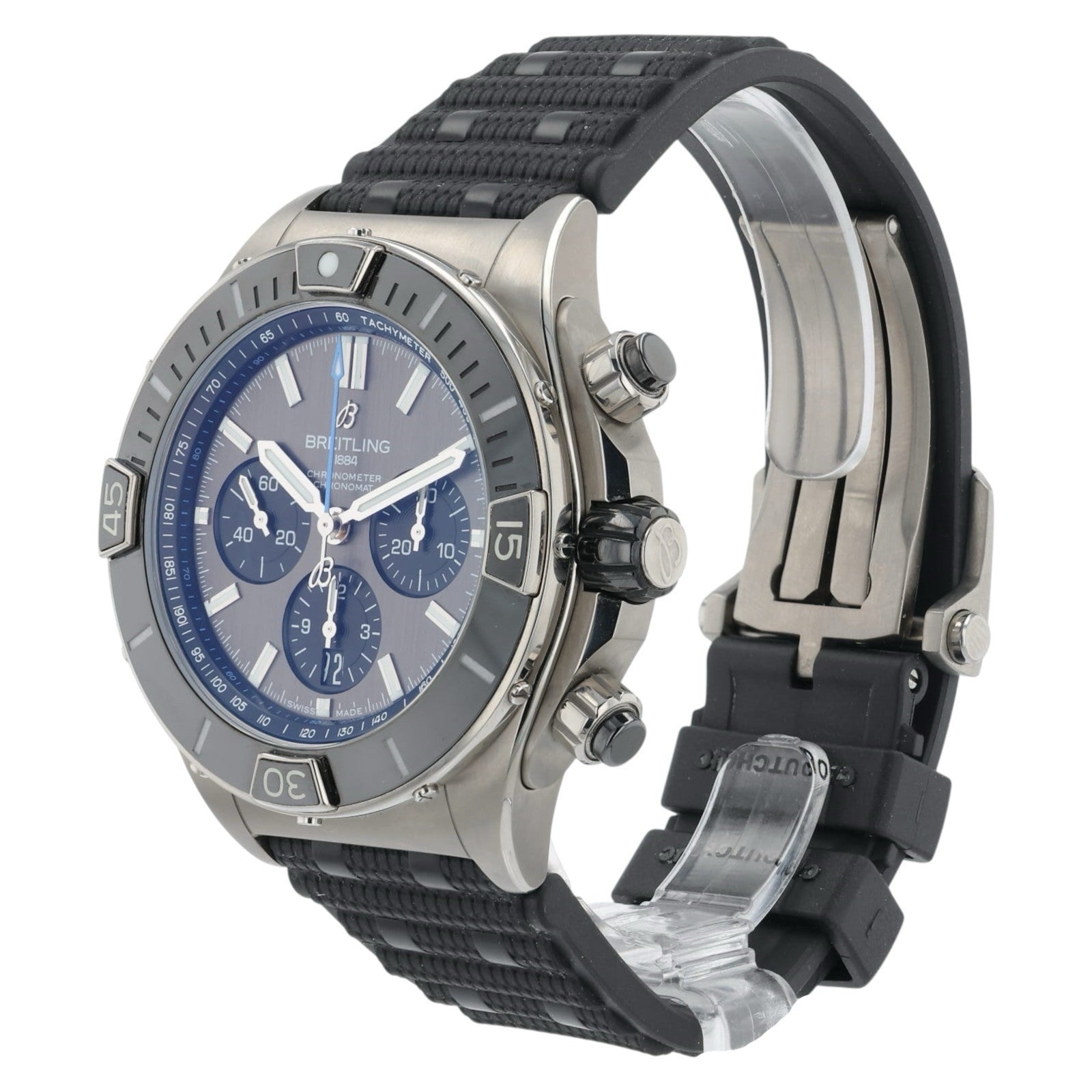 Breitling Chronomat Grey Dial Titanium 44mm Automatic Movement Mens Watch EB0136