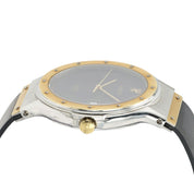 Hublot Classic MDM Black Dial Gold & Steel 36mm Quartz Men's Watch 1521.2