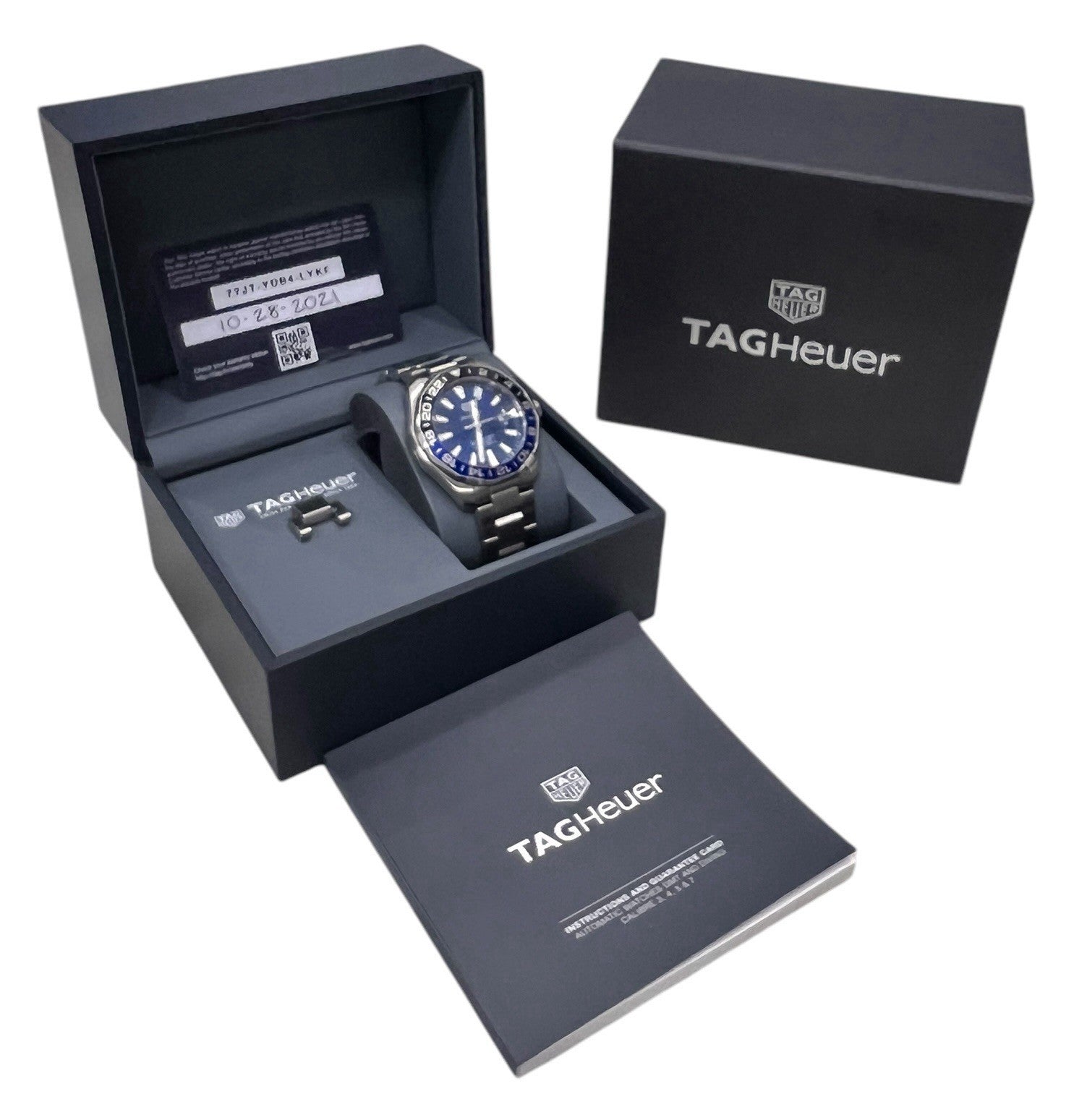 Tag Heuer Aquaracer Stainless Steel Blue Dual 43mm Automatic Men’s Watch WAY201T