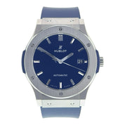 Hublot Classic Fusion Titanium Blue Dial 45mm Automatic Mens 511.NX.7170.RX
