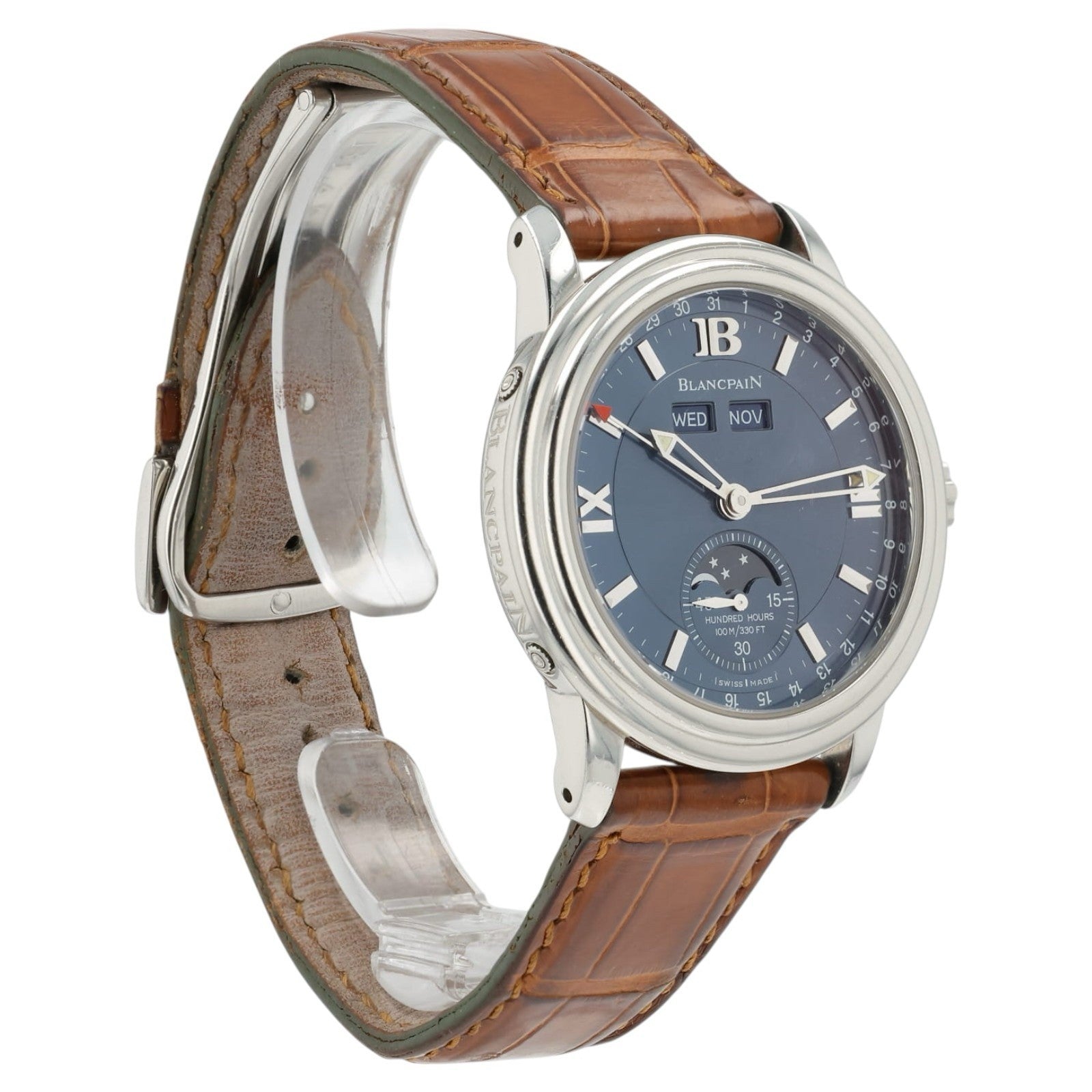 Blancpain Leman Triple Calendar Moonphase Blue Dial Steel 38mm Automatic 2763