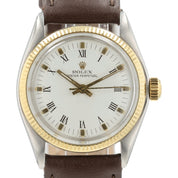 Rolex Oyster Perpetual Silver Dial Gold & Steel 31mm Automatic Womens Watch 6751