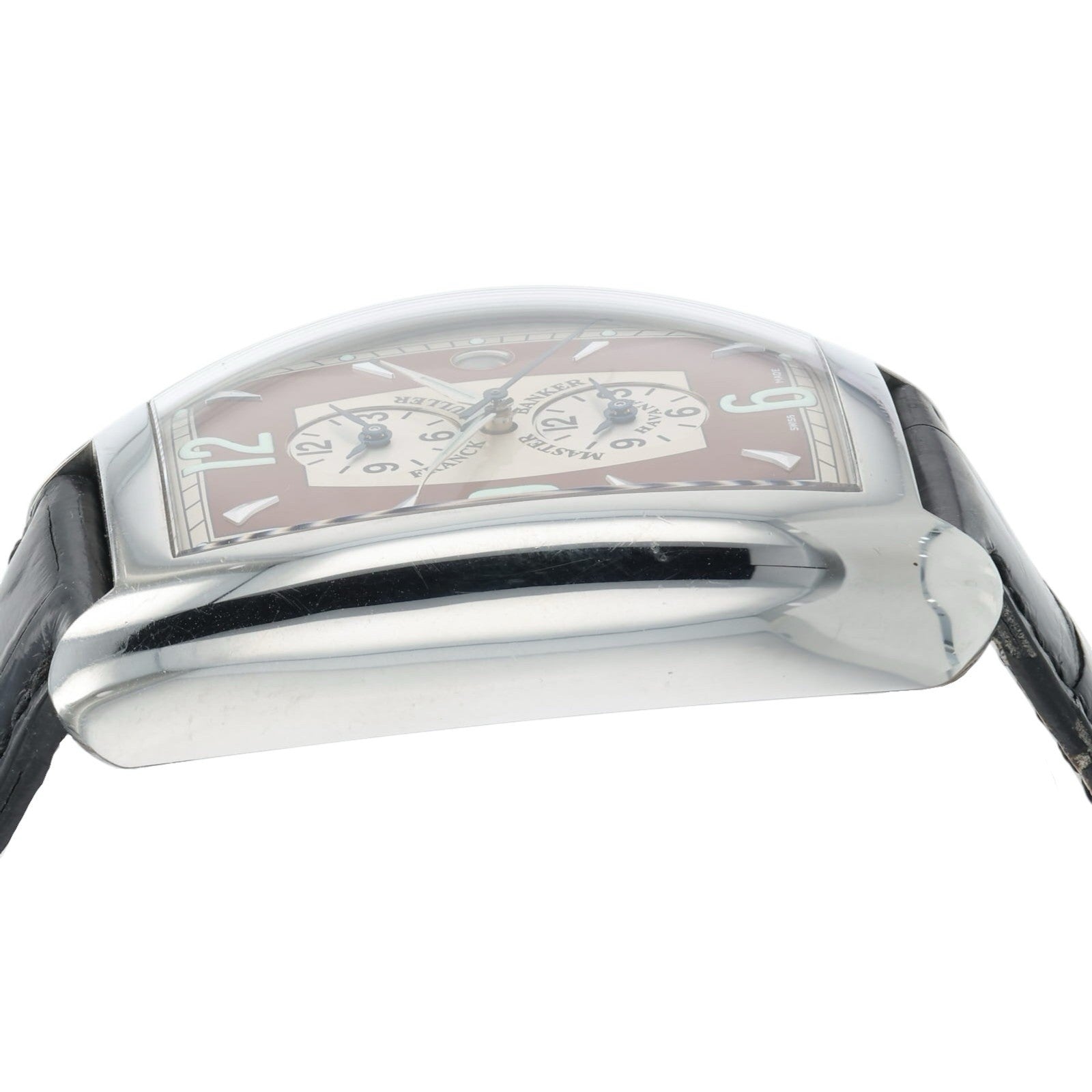 Franck Muller Master Banker Steel Maroon Dial 36mm Automatic Watch 7880 MB HV