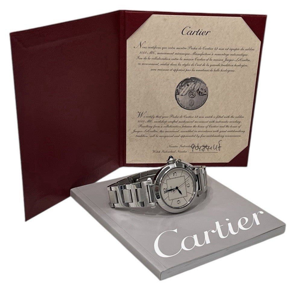 Cartier Pasha Stainless Steel Cream Dial 42mm Automatic Men’s Watch W31072M7