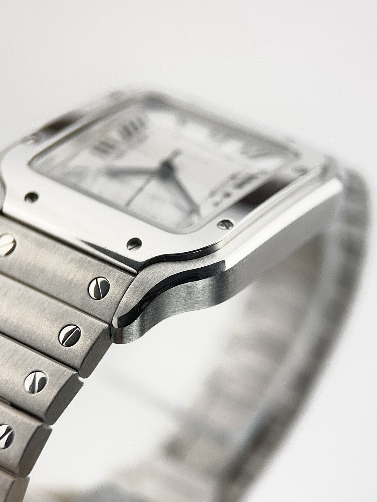 Cartier Santos Stainless Steel Silver Dial 35mm Automatic Men's Watch WSSA0029