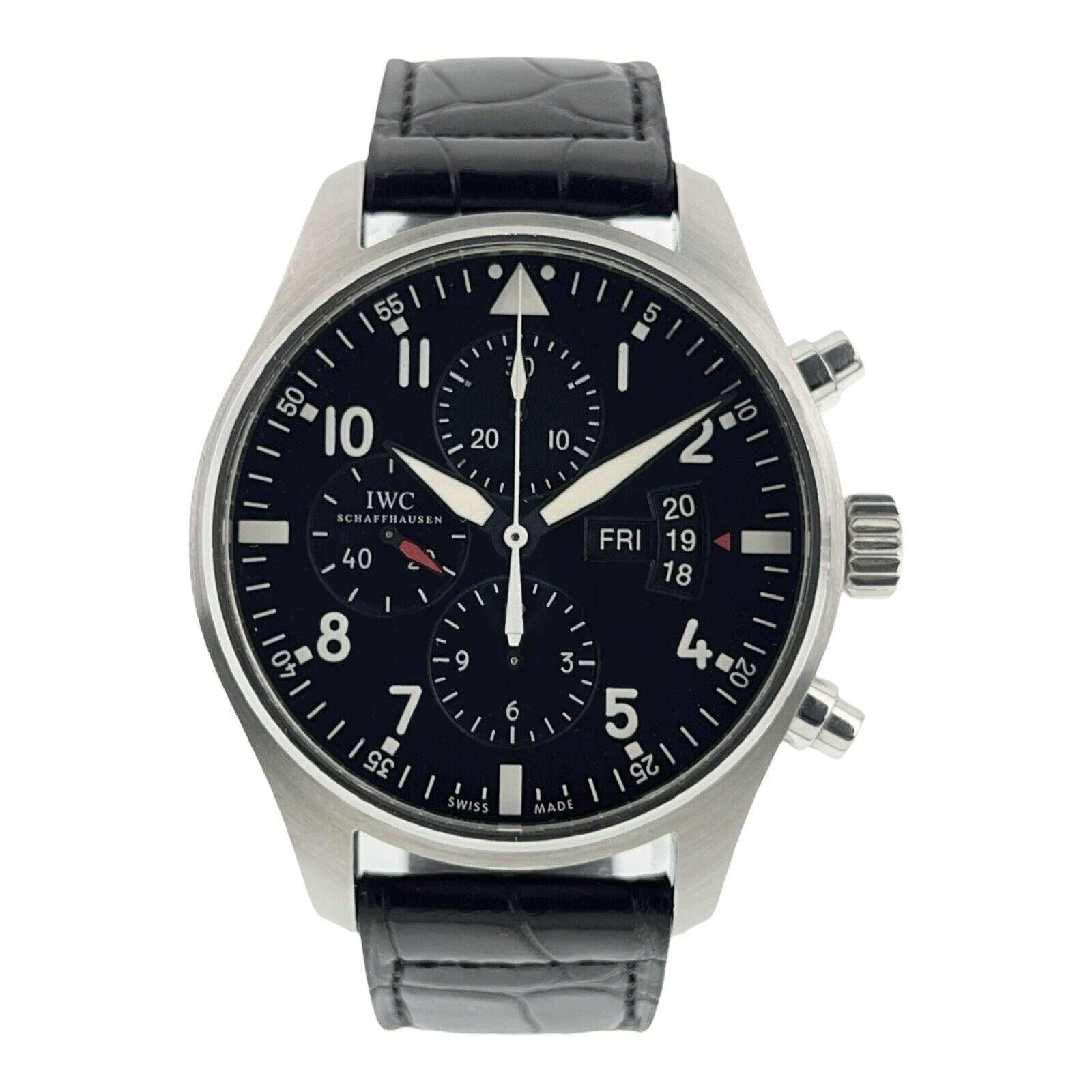 IWC Pilot Chronograph Steel Black Dial 43mm Automatic Men’s Watch IW377704