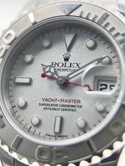 Rolex Yachtmaster Stainless Steel 169622 Platinum Bezel & Dial 29mm Watch - B/P