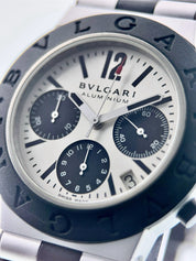 Bulgari Diagono Stainless Steel Silver Dial 38mm Automatic Men's Watch AC38TA
