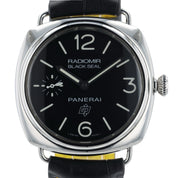 Panerai Radiomir Black Dial Stainless Steel 45mm Manual Wind Mens Watch PAM00380