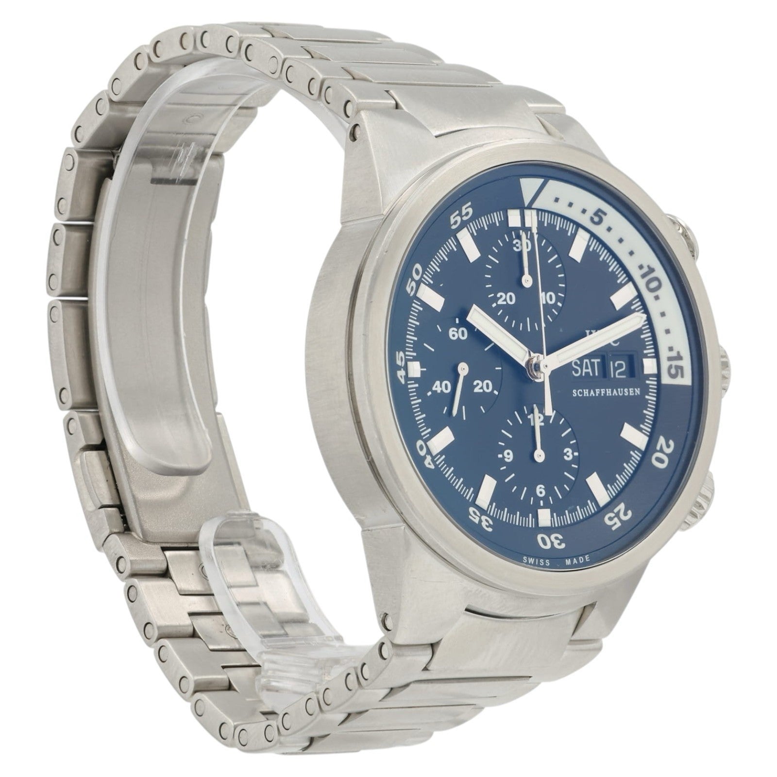 IWC Aquatimer Day Date Black Dial Stainless Steel 42mm Automatic Men’s IW371928