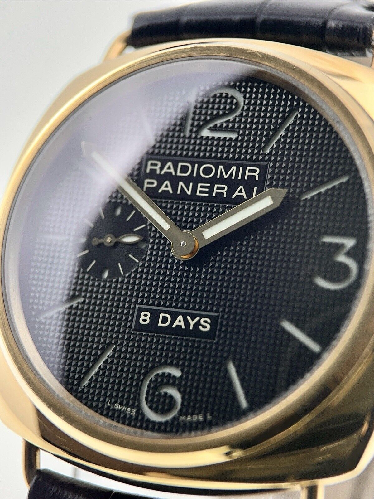 Panerai Radiomir 8 Days 18k Yellow Gold 45mm Manual Wind Mens Watch PAM00197