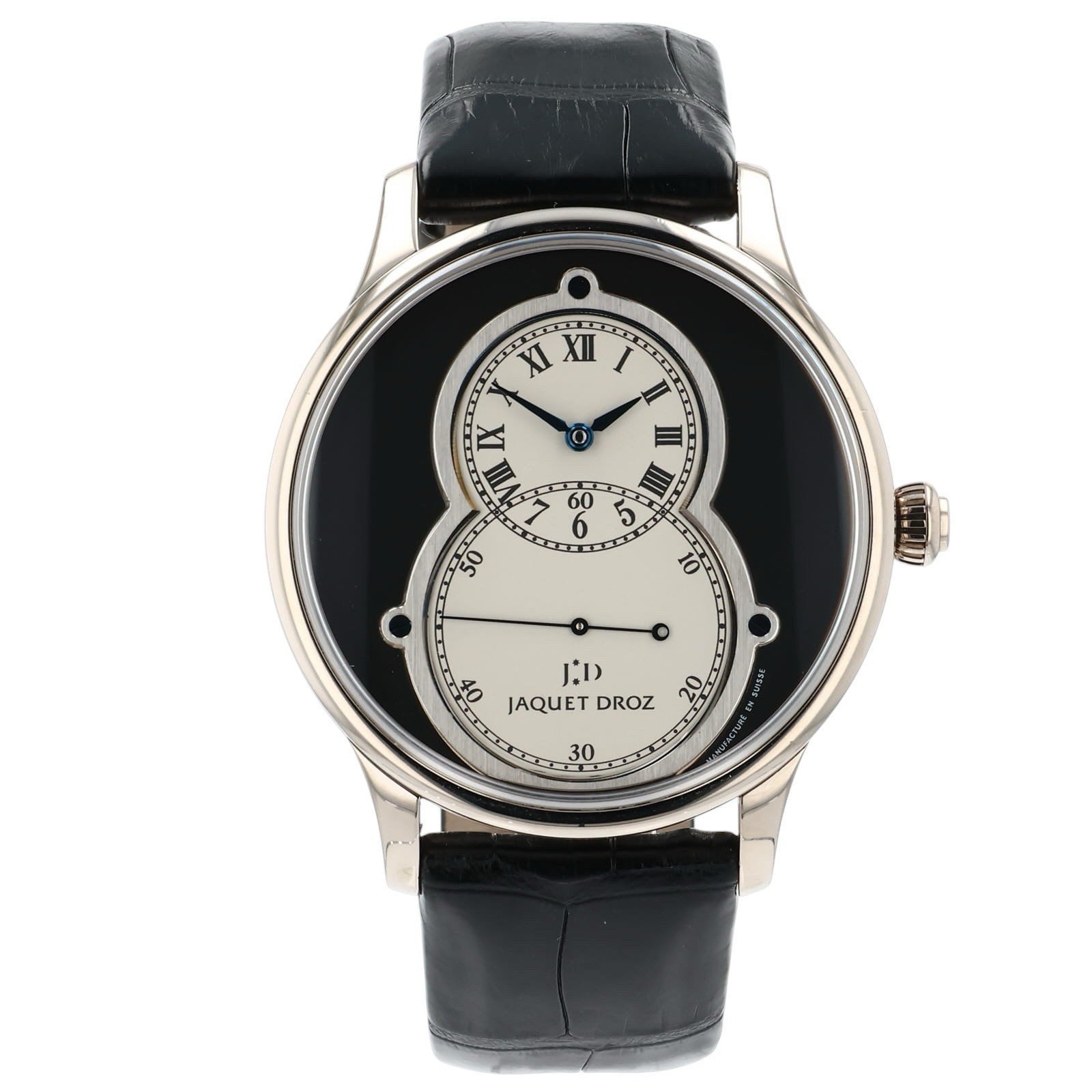 Jaquet-Droz Grande Seconde 18k White Gold 43mm Black/White Dial Mens J003034203