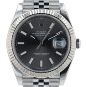 Rolex Datejust Stainless Steel Gray Dial 41mm Automatic Movement Mens 126334