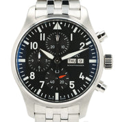 IWC Pilots Chrono Black Dial Stainless Steel 43mm Automatic Mens Watch IW378002