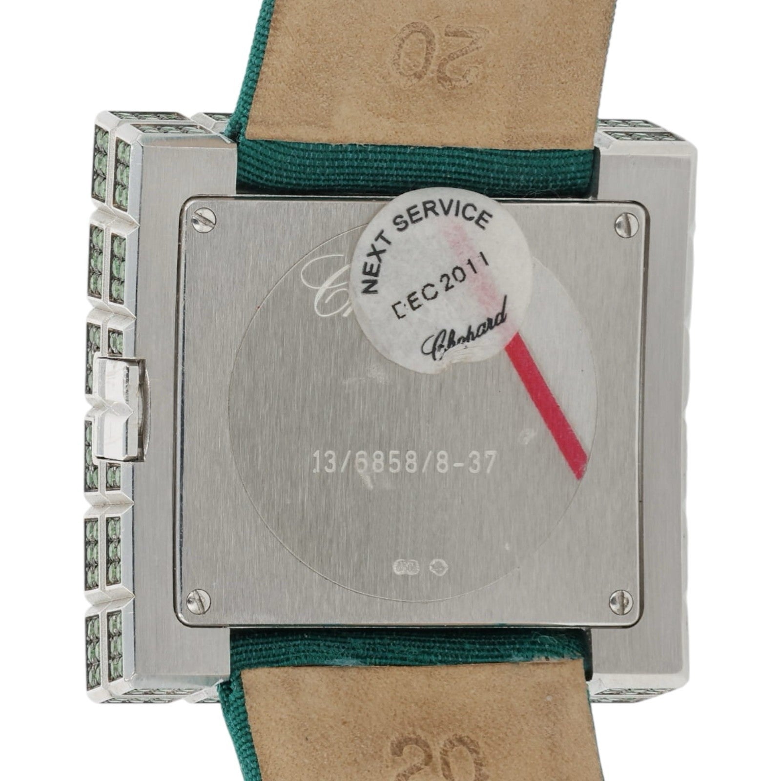 Chopard Ice Cube Diamond Paved Dial 18k White Gold Quartz Watch 7424/8