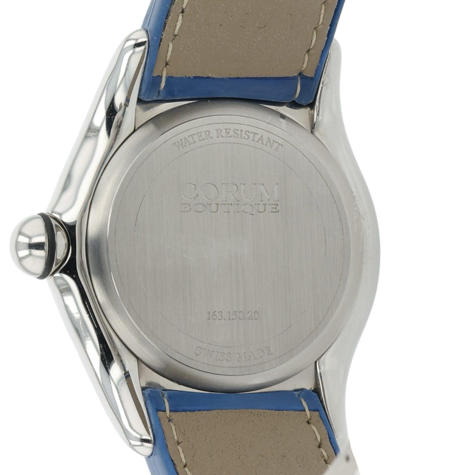 Corum Bubble Blue Dial Stainless Steel 45mm Quartz Men’s Watch 163.150.20