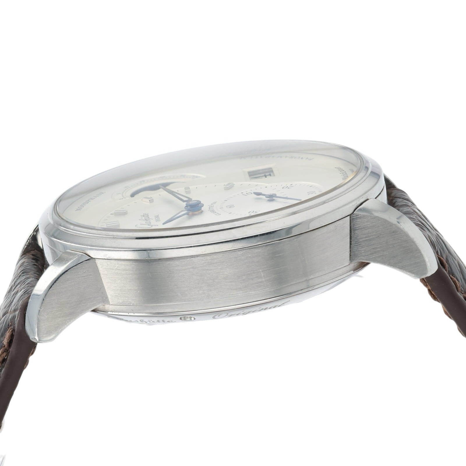 Glashutte Original PanoMaticLunar Steel Silver Dial 40mm Mens 1-90-02-42-32-66