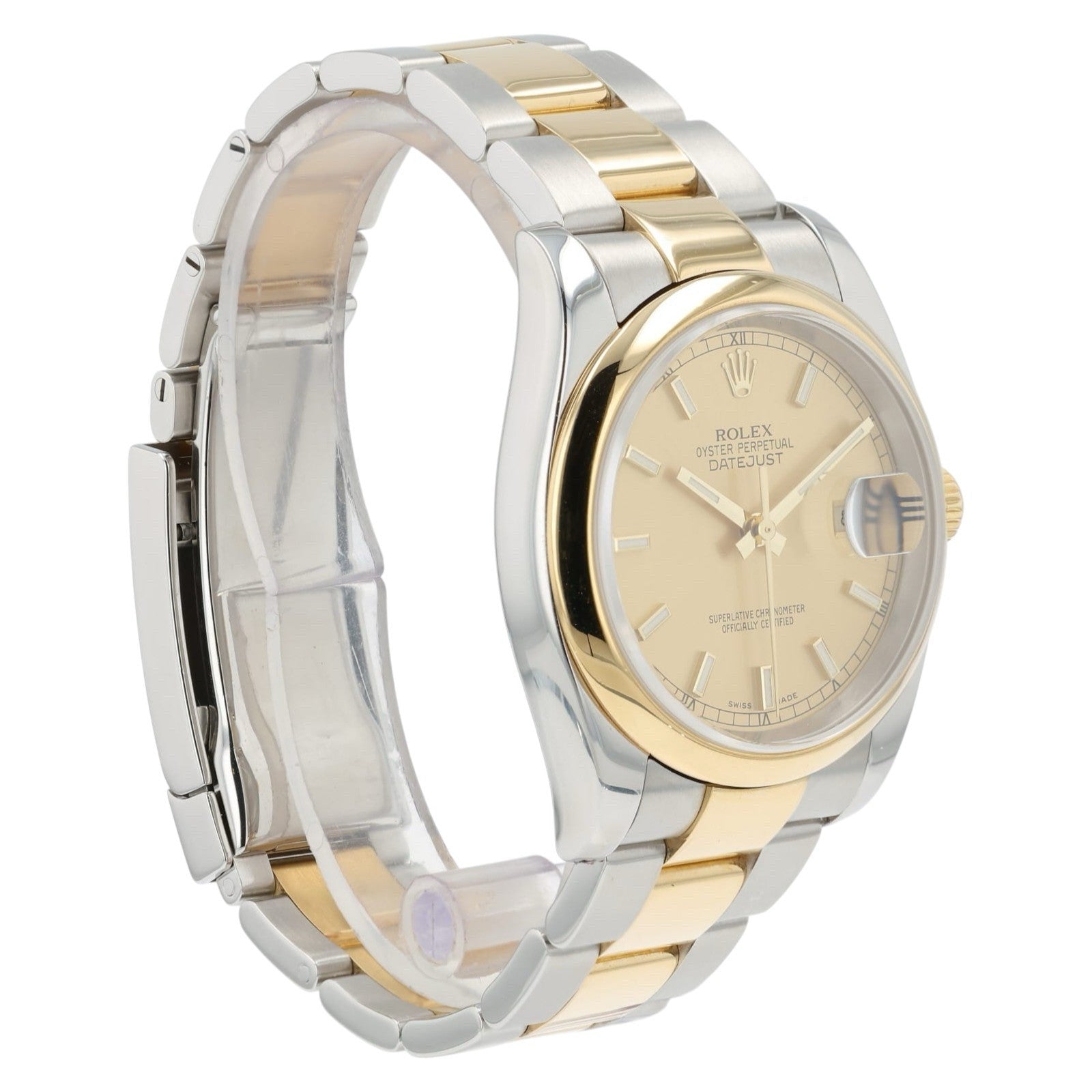 Rolex Datejust Champagne Dial 18k Yellow Gold 36mm Automatic Men’s Watch 116233