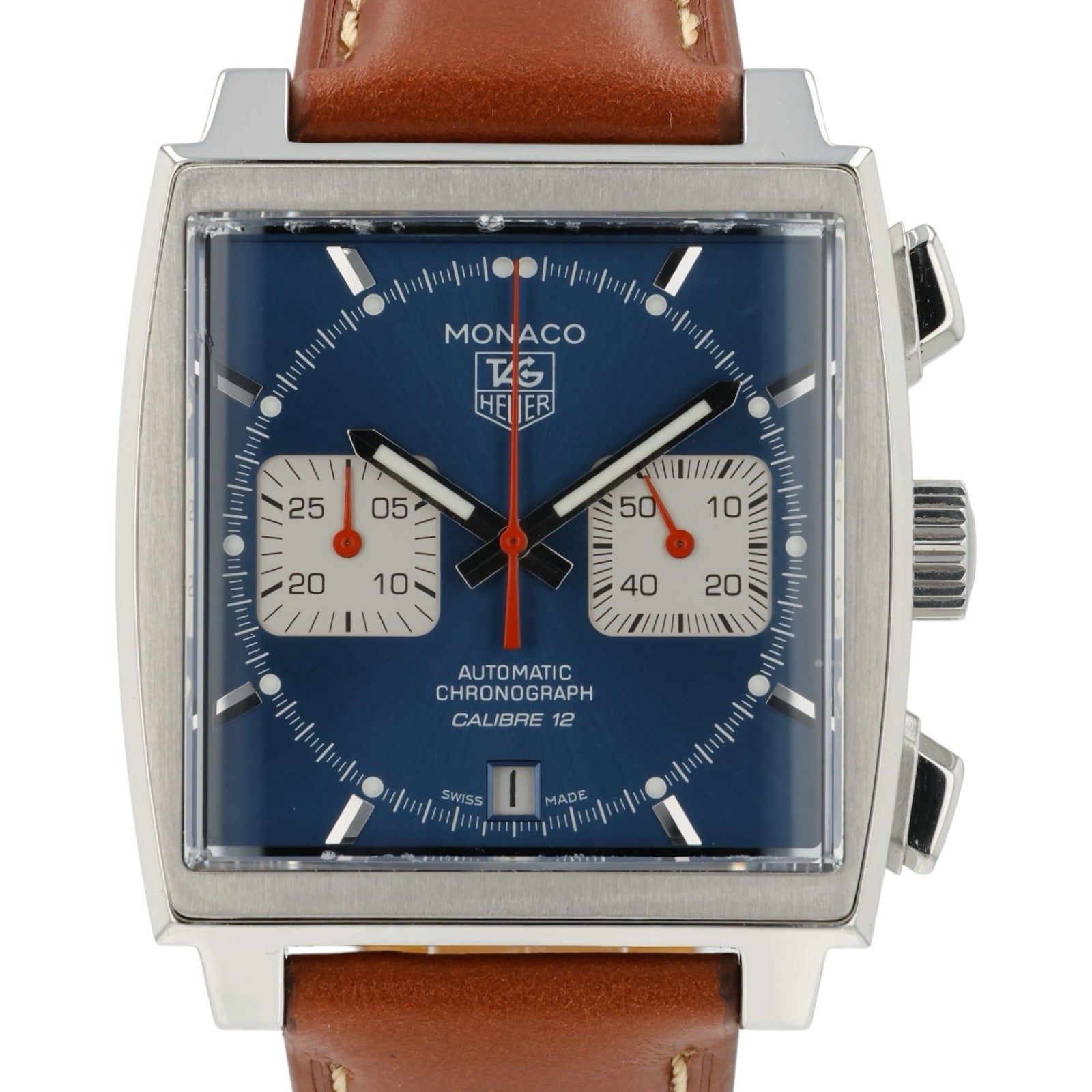 Tag Heuer Monaco Blue Dial Stainless Steel 39mm Automatic Men’s Watch CAW2111