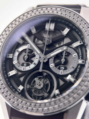 Tag Heuer Carrera Heuer 02T Factory Diamond Skeleton 45mm Men's Watch CAR5A80