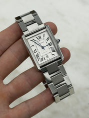 Cartier Tank Solo Date XL Stainless Steel 31mm Automatic Men's Watch W5200028
