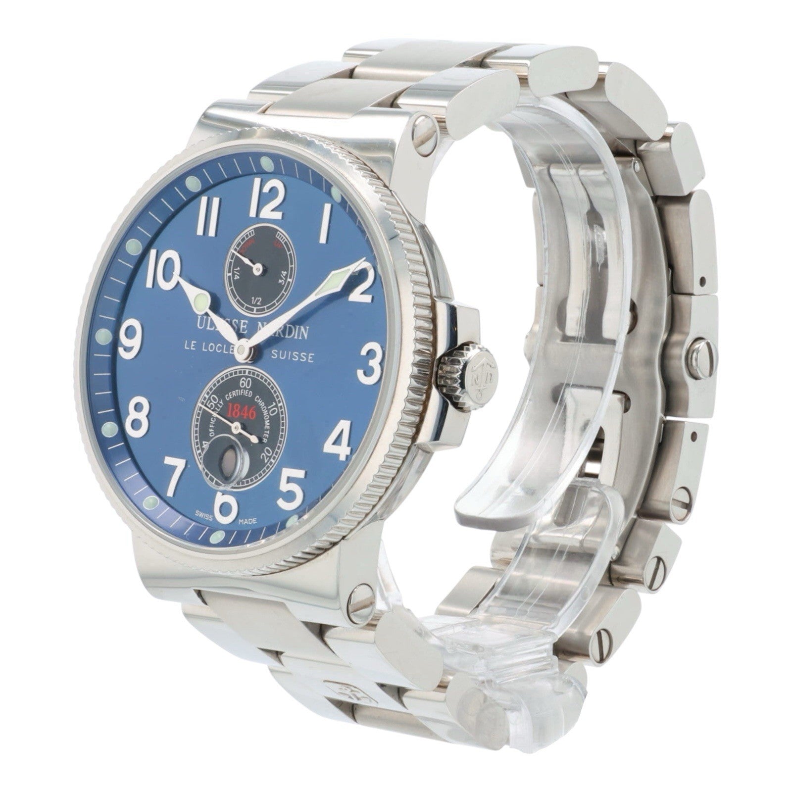 Ulysse Nardin Stainless Steel Blue Dial 41mm Automatic Men’s Watch 263-66