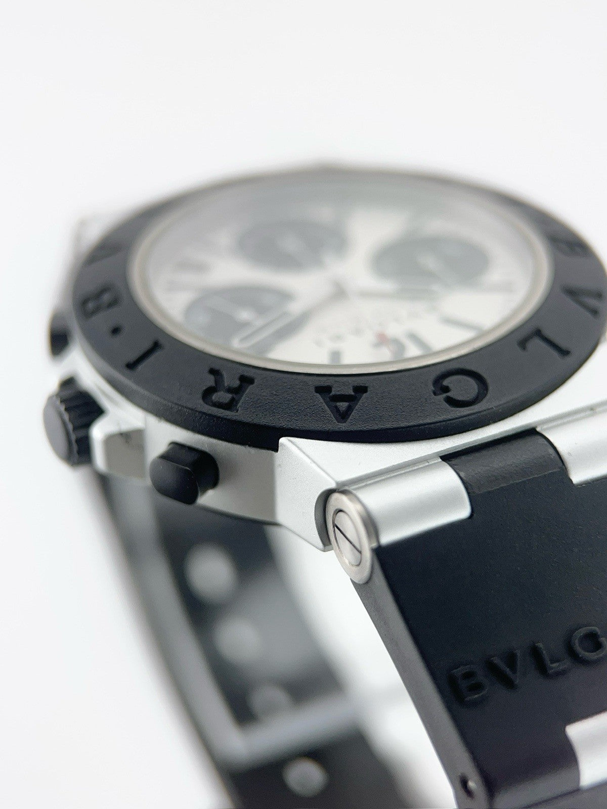 Bulgari Diagono Stainless Steel Silver Dial 38mm Automatic Men's Watch AC38TA