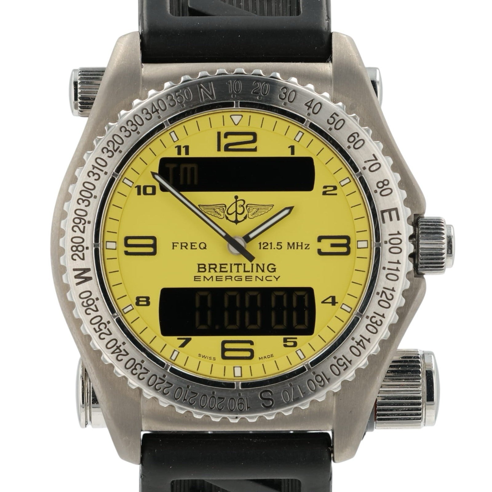 Breitling Emergency Mission Yellow Dial Titanium 43mm Quartz Men’s Watch E56321