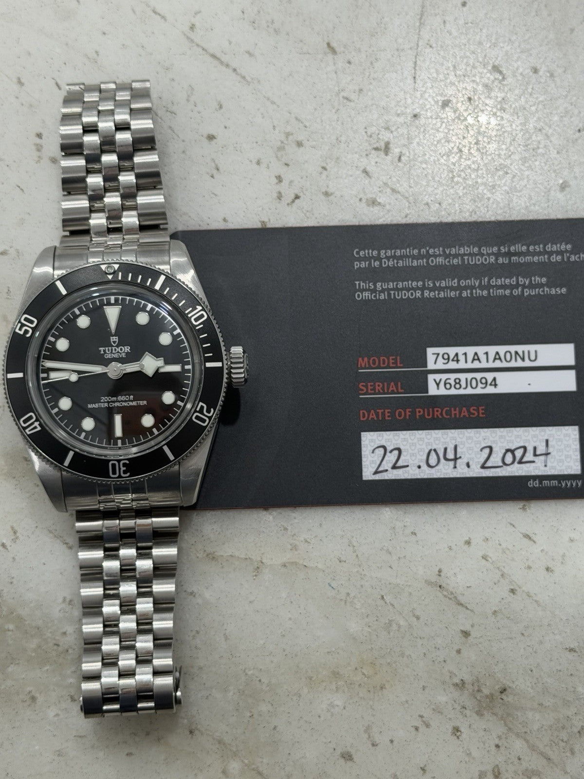 2024 Tudor Black Bay Steel Black 41mm Automatic  Watch 7941A1A0NU
