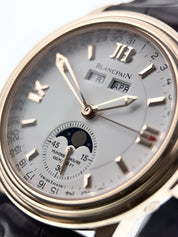 Blancpain Leman 18k Rose Gold White Dial 38mm Automatic Men's Watch 3563A
