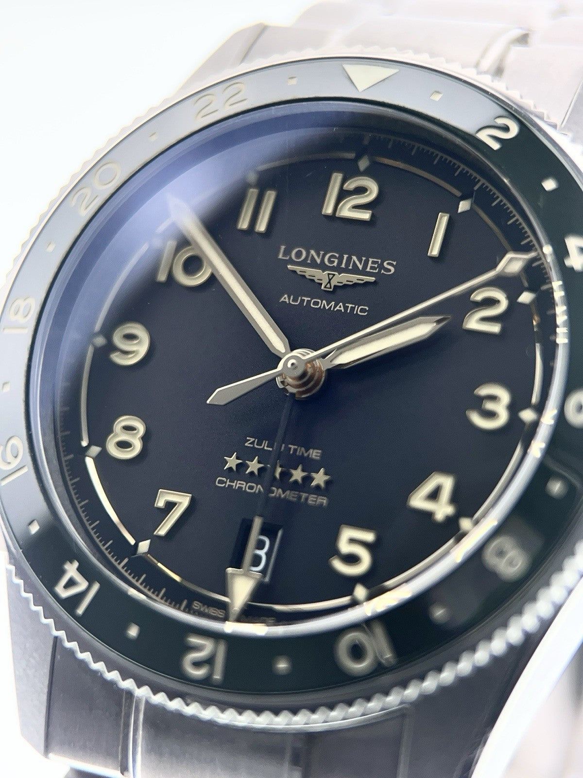 Longines Spirit Green Steel Black Dial 39mm Automatic Men’s Watch L3.802.4