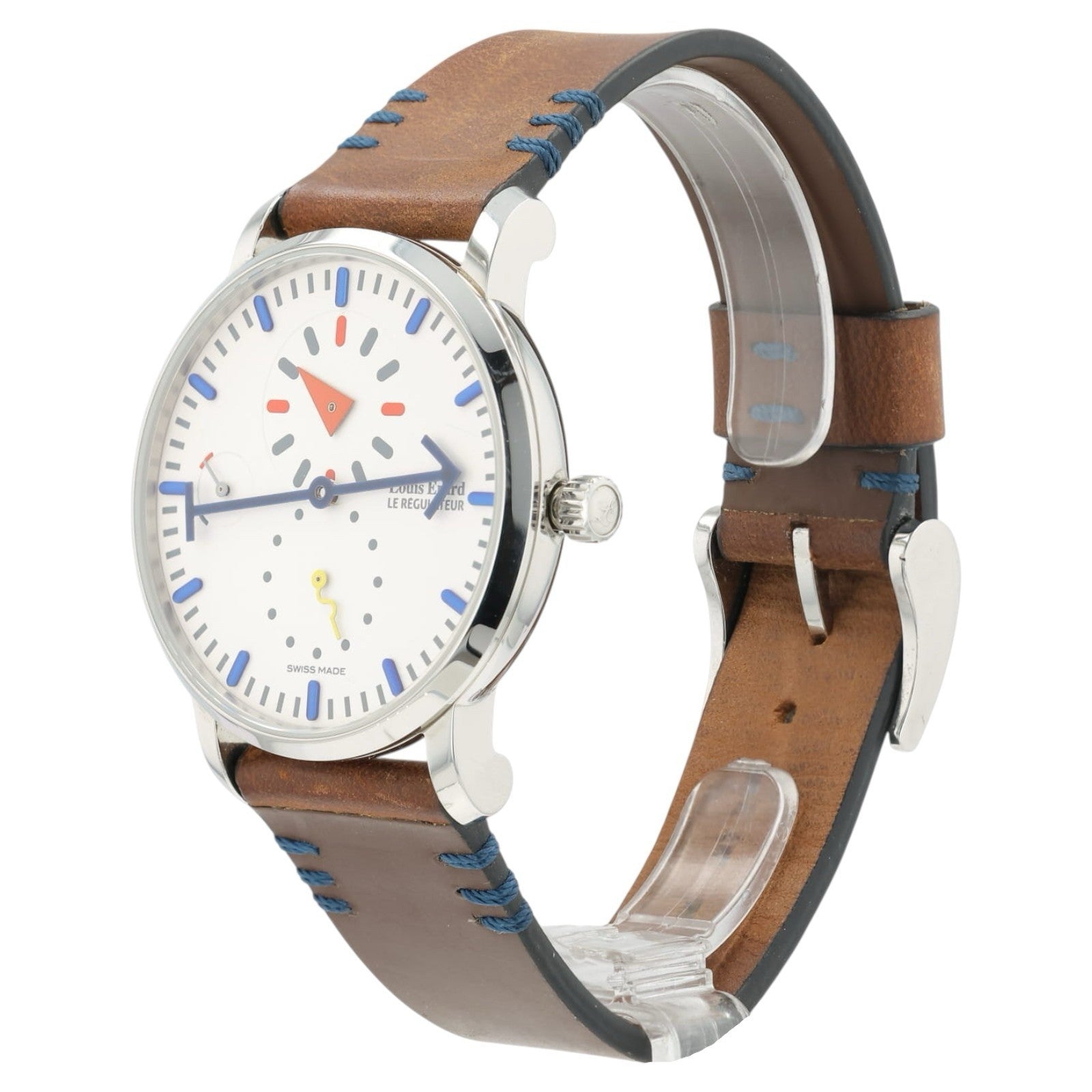 Louis Erard Le Regulateur Silver Dial Steel 40mm Manual Wind Mens Watch
