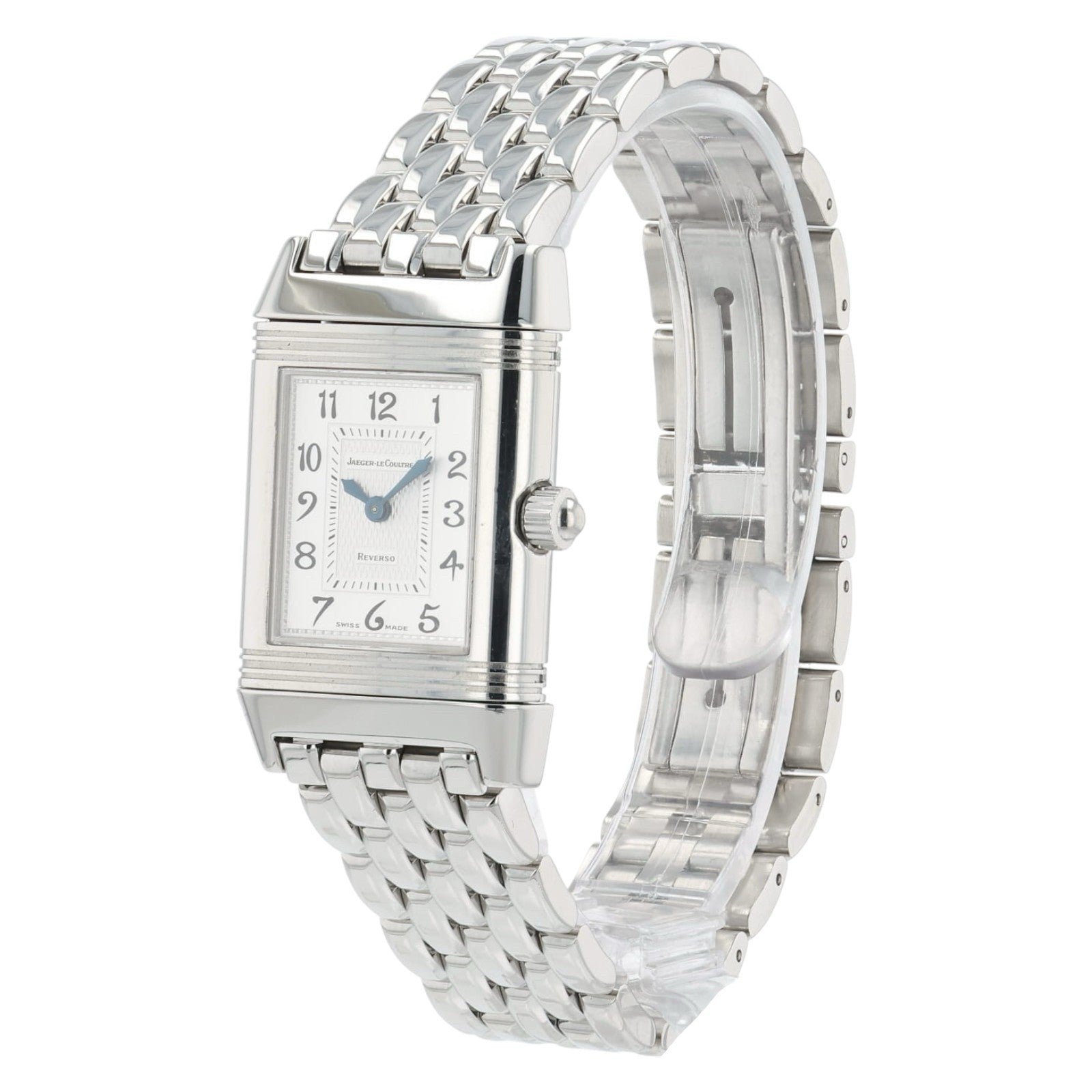 Jaeger LeCoultre Reverso Duetto Silver MOP Dial Steel 20mm Manual Watch Q2668120