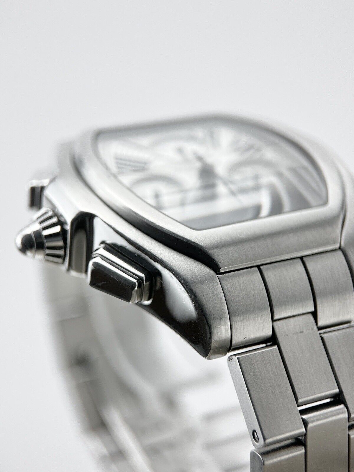 Cartier Roadster XL Chronograph Auto Silver Dial 3405 Stainless Steel Watch