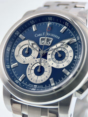 Carl F. Bucherer Patravi Stainless Steel Blue Dial 45mm Automatic Men’s 10624.08