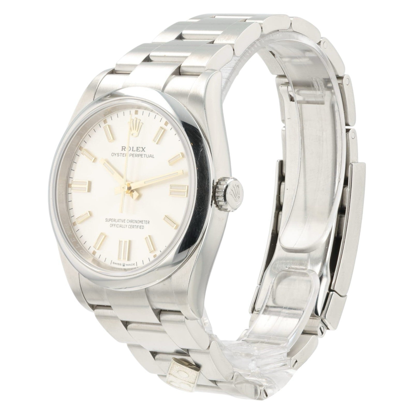 Rolex Oyster Perpetual Domino's Silver Dial Steel 36mm Auto Men’s 126000