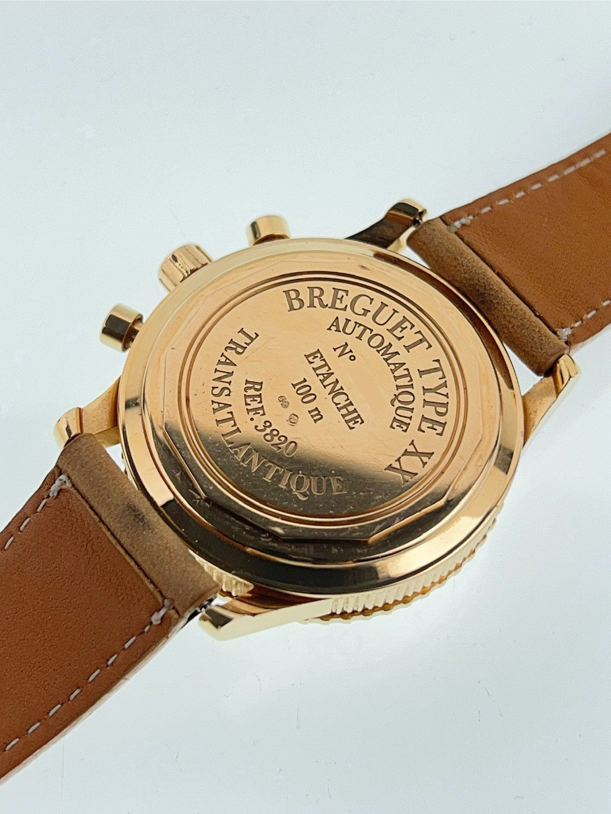 Breguet Type XX 18k Rose Gold White Dial 39mm Automatic Men's Watch 3820