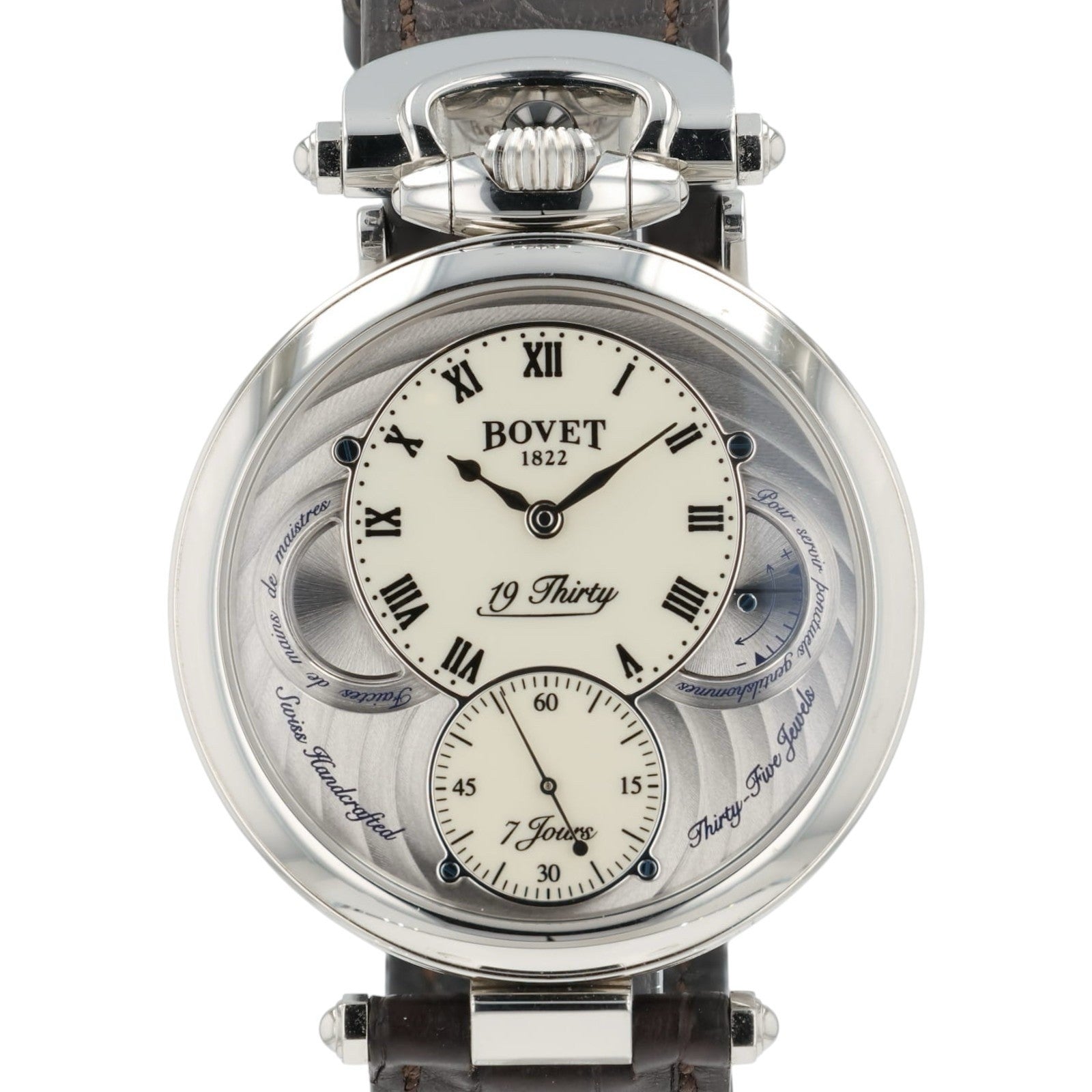 Bovet 1822 Ivory Dial Stainless Steel 42mm Manual Wind Men’s Watch NTS0009