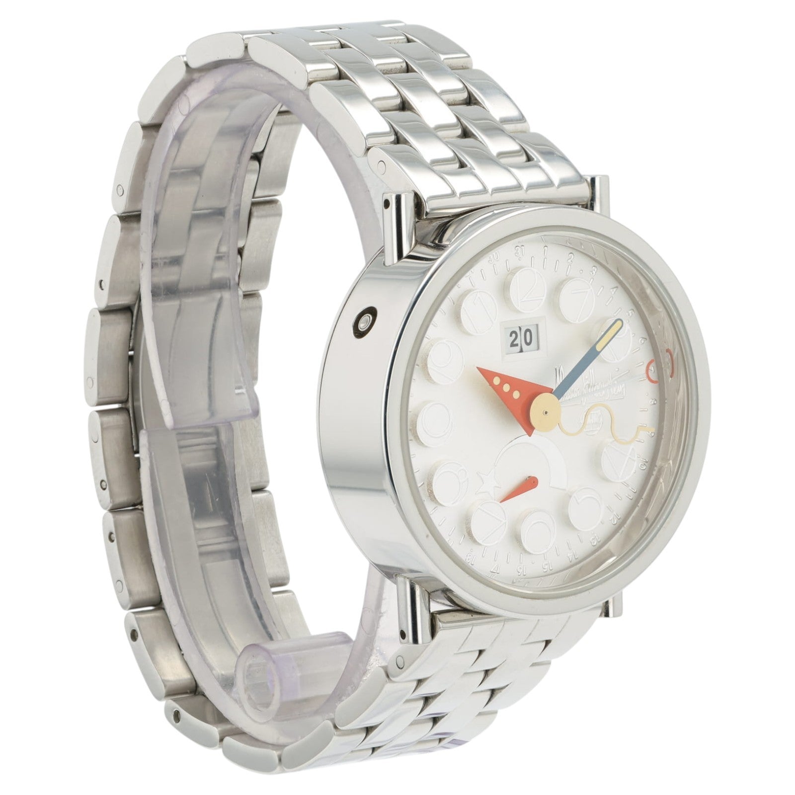 Alain Silberstein Hedbo Silver Dial Stainless Steel 40mm Automatic Mens Watch