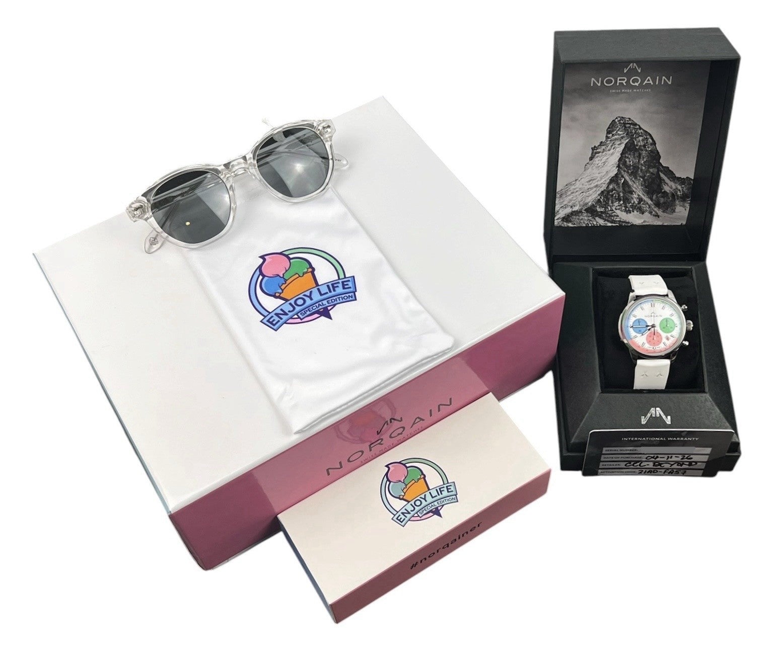 Norqain Freedom "Enjoy Life" White Dial Stainless Steel 40mm Automatic N2201